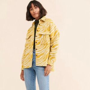 Anthropologie RAHI Zebra Shirt Jacket Size S